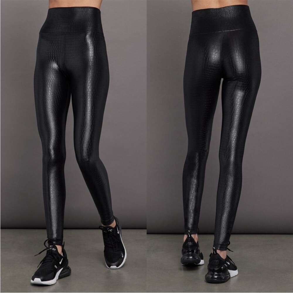 CARBON38 High Rise 7/8 Legging in‎ Croc Takara Shine black xs women’s